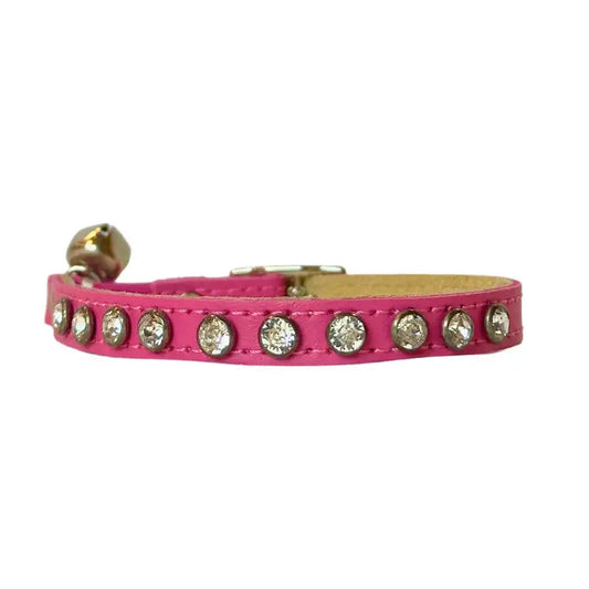 DOGUE Australian Made Leather Coco Crystal Cat Collar - DOGUE