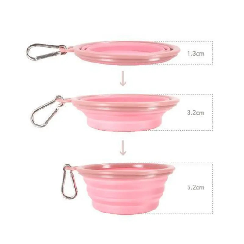Ibiyaya Collapsible Travel Bowl Pink | Buy Online at DOGUE Australia