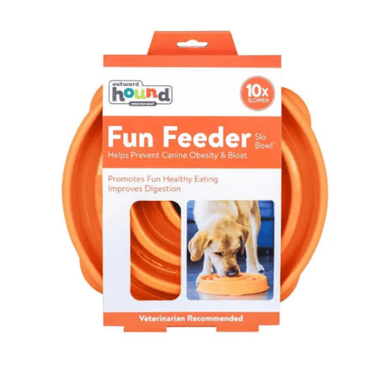 Outward Hound Slow Feeder Dog Bowl Orange | Buy Online at DOGUE Australia