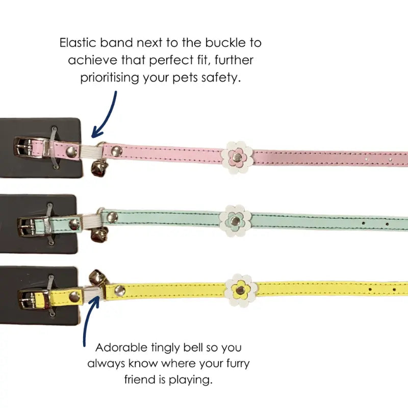 DOGUE Gelato Flower Leather Cat Collar - DOGUE