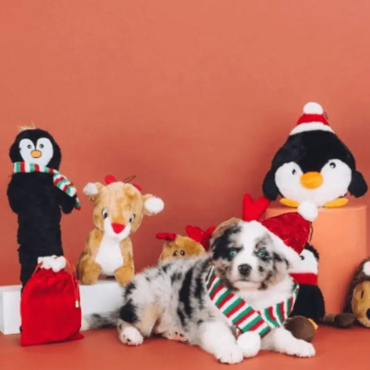 ZippyPaws Holiday Jigglerz Penguin Dog Toy - DOGUE