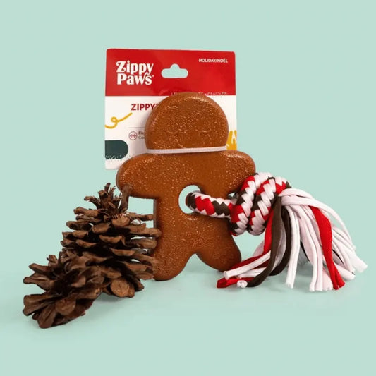 ZippyPaws Holiday Teetherz Gingerbread Man Dog Toy | Buy Online at DOGUE Australia