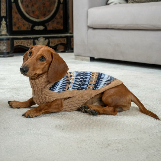 Alqo Wasi Alpaca Dog Jumper Ice Magic Navy - DOGUE