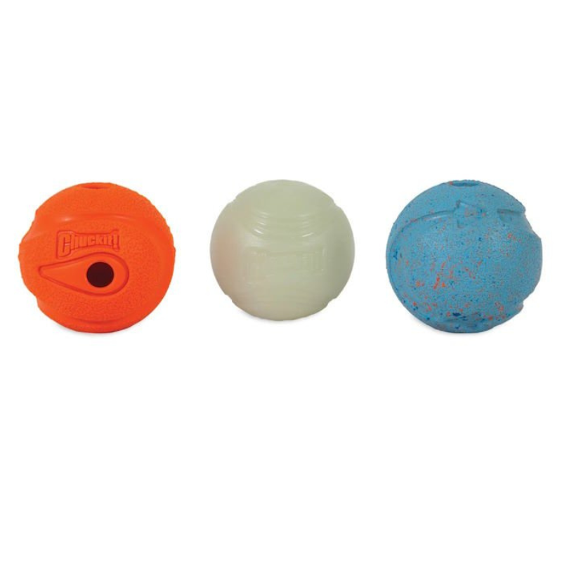 Chuckit! Fetch Medley Balls Dog Toy Gen1 3-pack - DOGUE