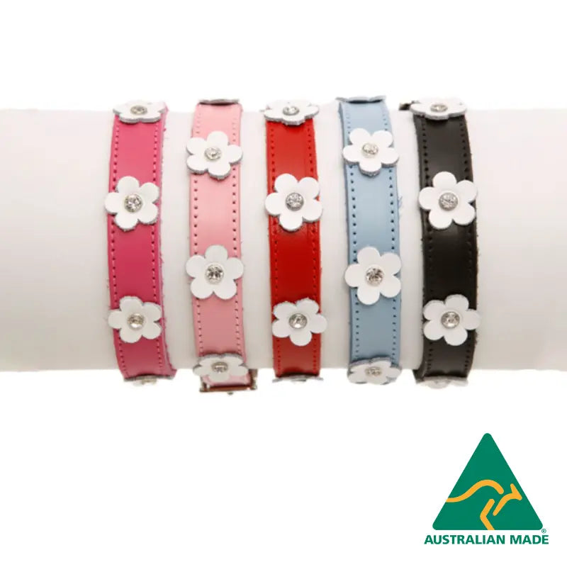 Leather flower deals bracelet