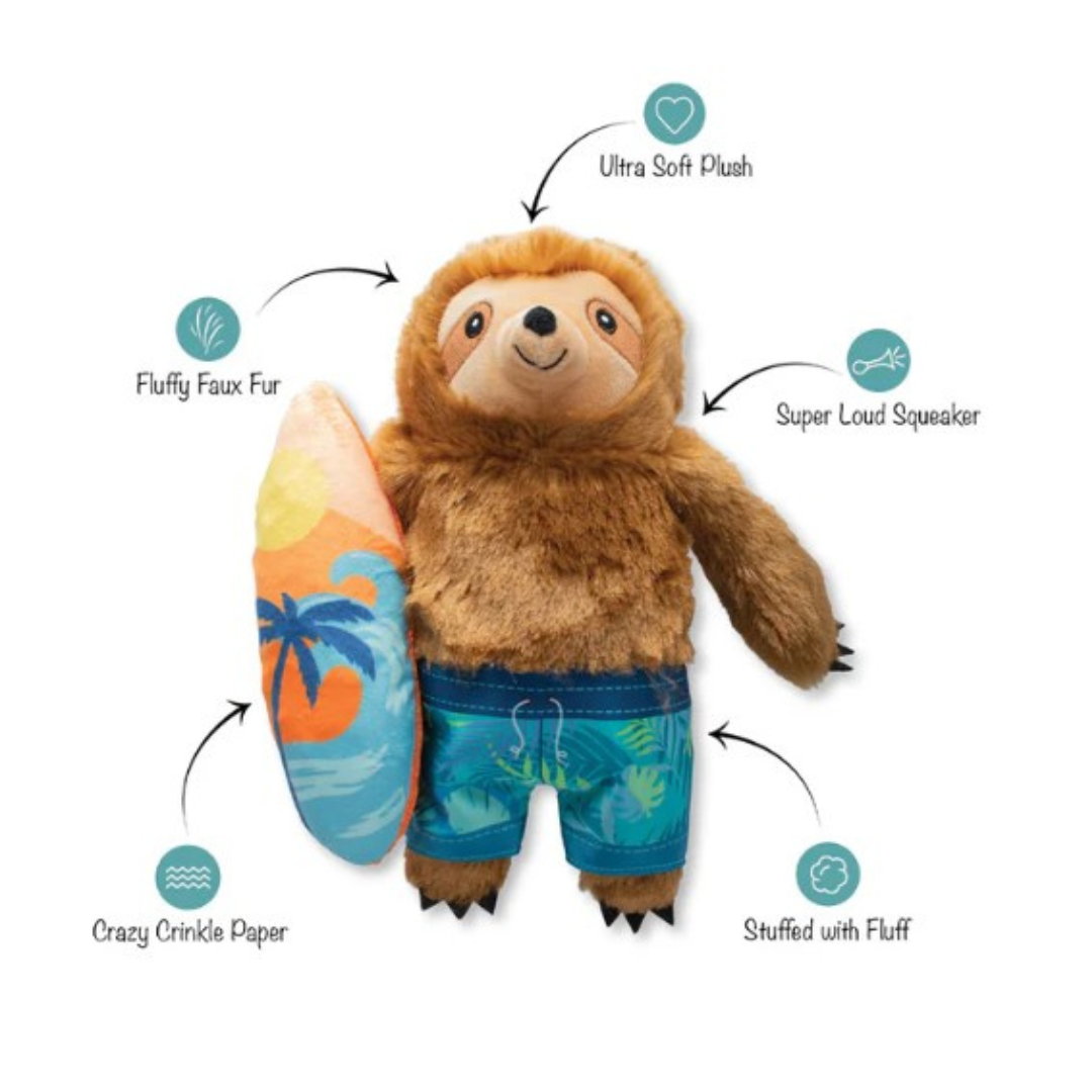 Fringe Studio Makin' Waves Sloth Dog Toy - DOGUE