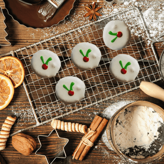 Huds and Toke Holiday Holly Dog Cookies