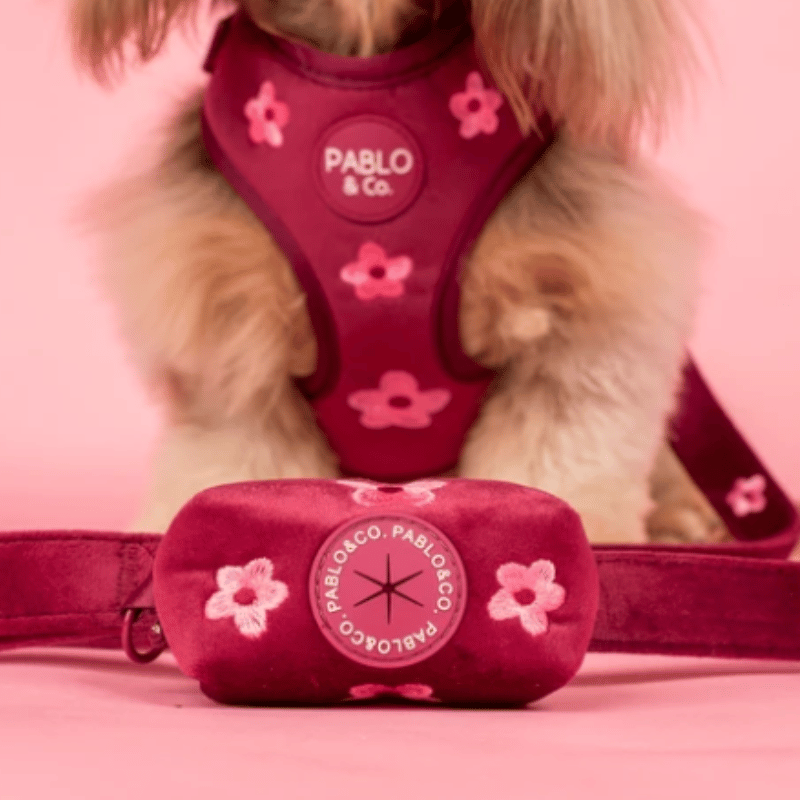 Pablo & Co Bloom Baby Bloom Velvet Poop Bag Holder