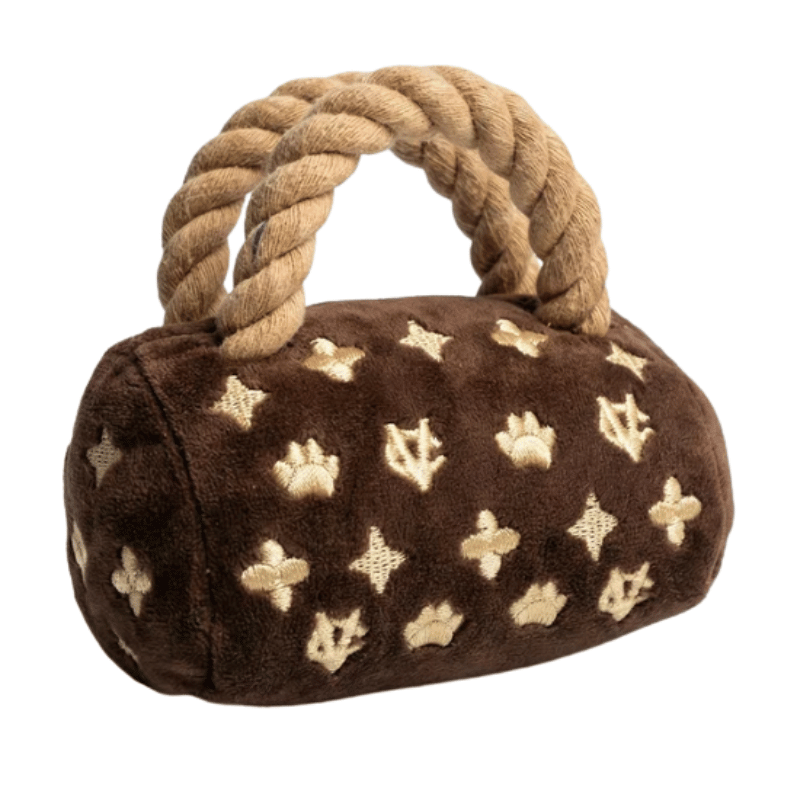 Romiet Chewy Vuiton Brown Handbag Dog Toy