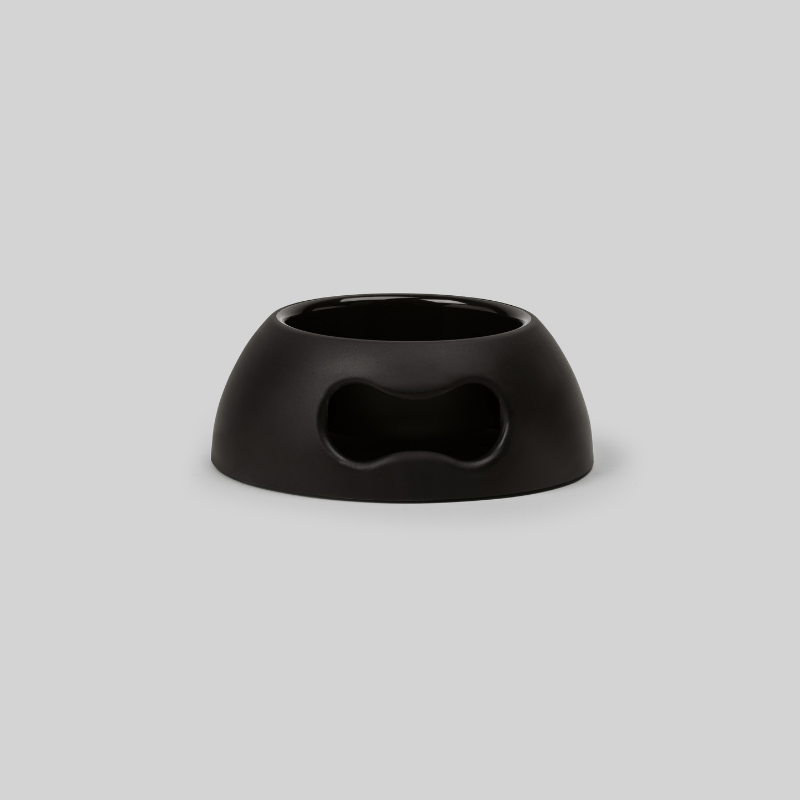 United Pets Pappy Dog Bowl Black
