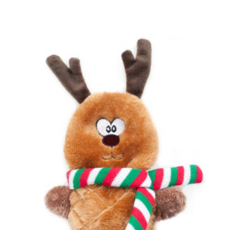 ZippyPaws Holiday Jigglerz Reindeer Dog Toy
