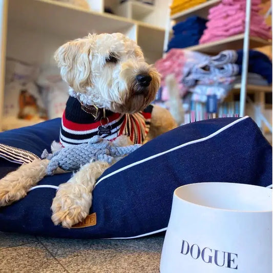 DOGUE Denim Floor Dog Cushion - DOGUE
