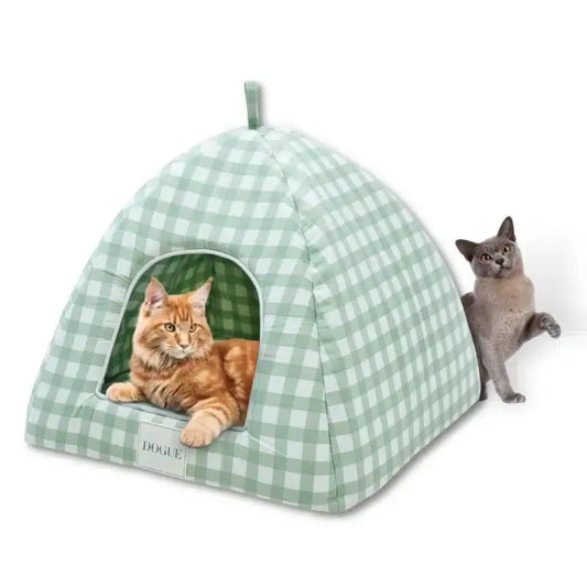 DOGUE Gingham Green Cat Bed - DOGUE