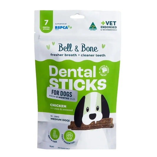 Bell & Bone Dog Dental Sticks Chicken, Mint & Seaweed - DOGUE