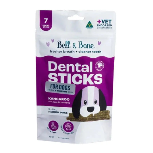Bell & Bone Dog Dental Sticks Roo, Mint & Turmeric - DOGUE