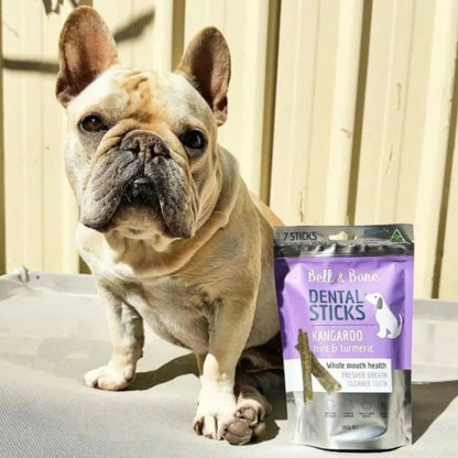 Bell & Bone Dog Dental Sticks Roo, Mint & Turmeric - DOGUE