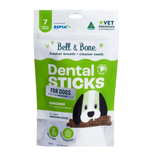 Bell & Bone Dog Dental Sticks Chicken, Mint & Seaweed - DOGUE