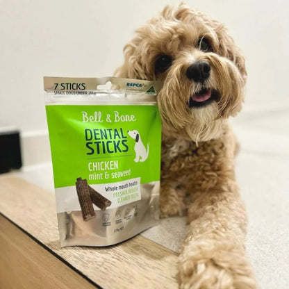 Bell & Bone Dog Dental Sticks Chicken, Mint & Seaweed - DOGUE