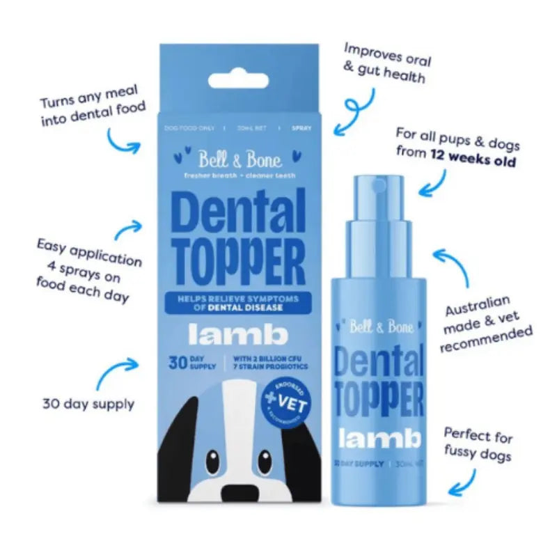 Bell & Bone Dog Dental Topper Lamb 30mL | Buy Online at DOGUE Australia