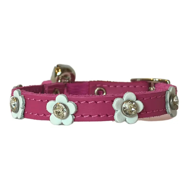 Leather Flower Cat Collar Buy Online at DOGUE