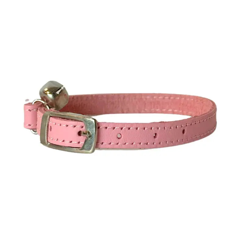 DOGUE Australian Made Leather Plain Jane Cat Collar Cat Collar DOGUE Pink 