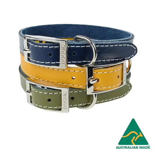DOGUE Classic Stitch Leather Dog Collar - DOGUE