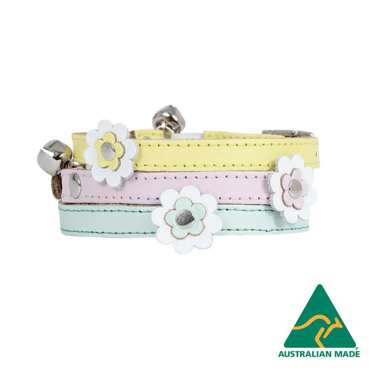 DOGUE Gelato Flower Leather Cat Collar | Buy Online at DOGUE Australia