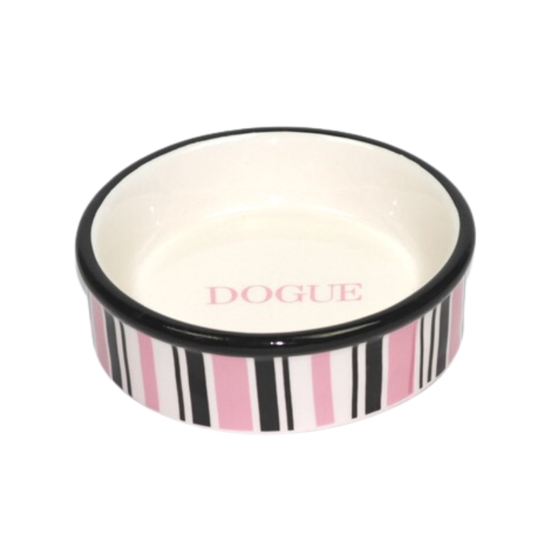 DOGUE Original Ceramic Candy Stripe Bowl pink small