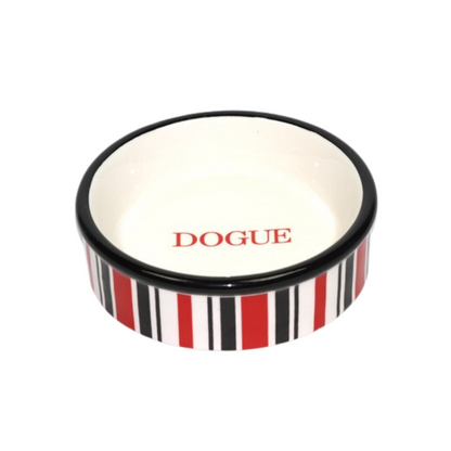 DOGUE Original Ceramic Candy Stripe Bowl red small