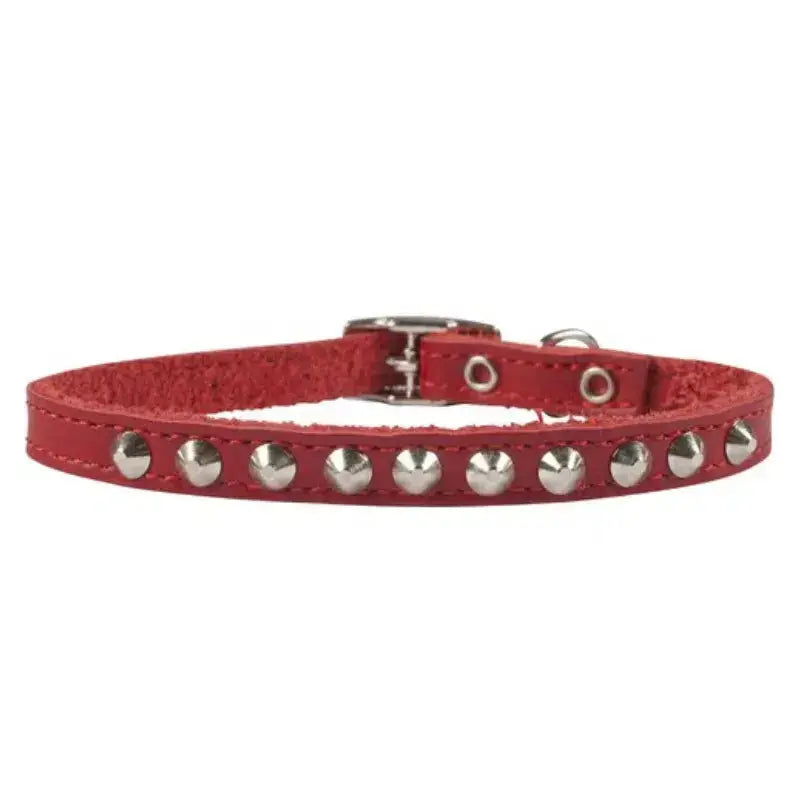 DOGUE Studded Leather Cat Collar Cat Collar DOGUE Red 