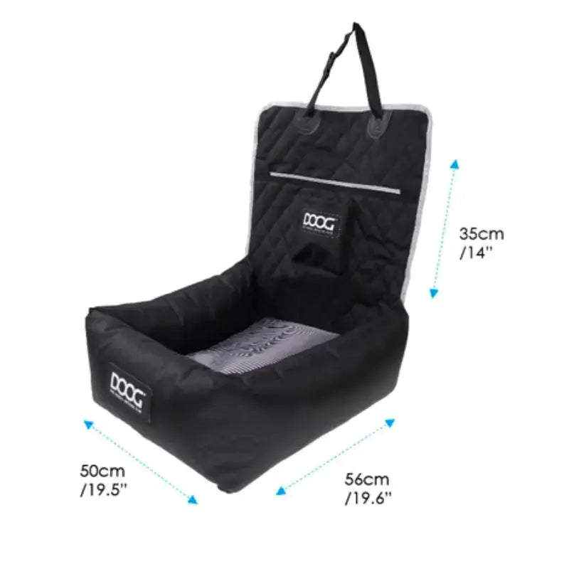 DOOG Dog Car Seat Black - DOGUE