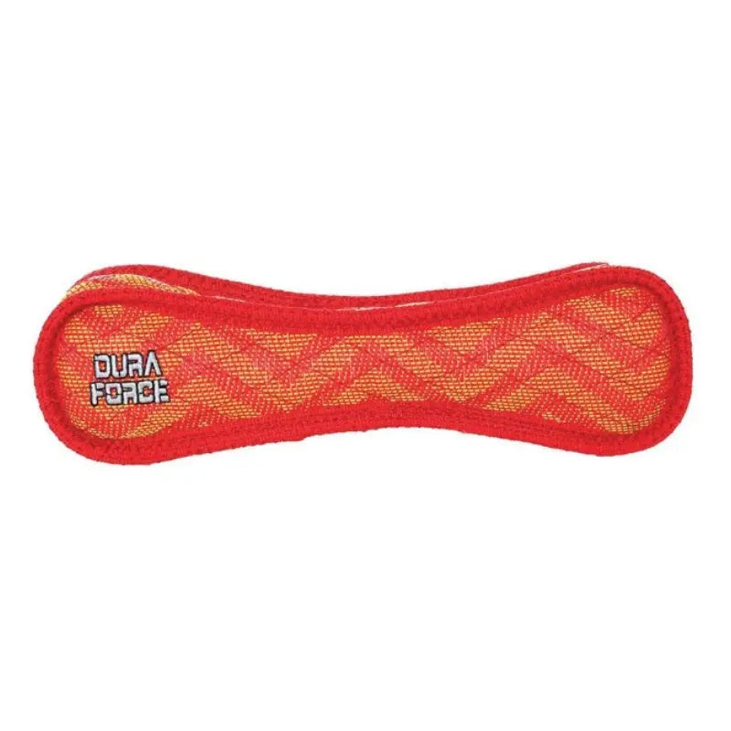 DuraForce Bone ZigZag Dog Toy Red - DOGUE