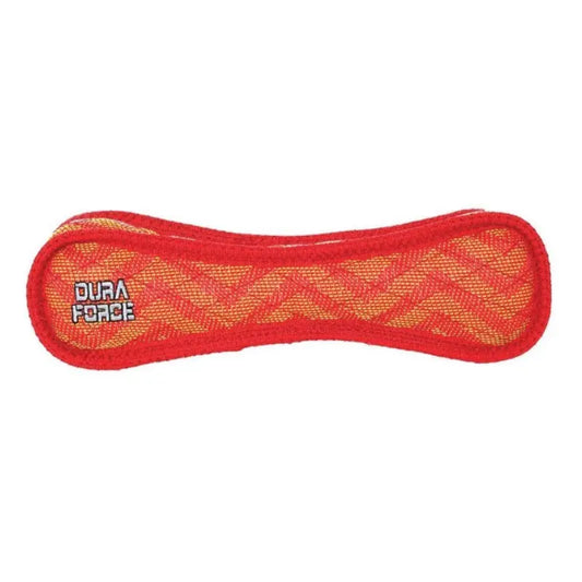 DuraForce Bone ZigZag Dog Toy Red - DOGUE