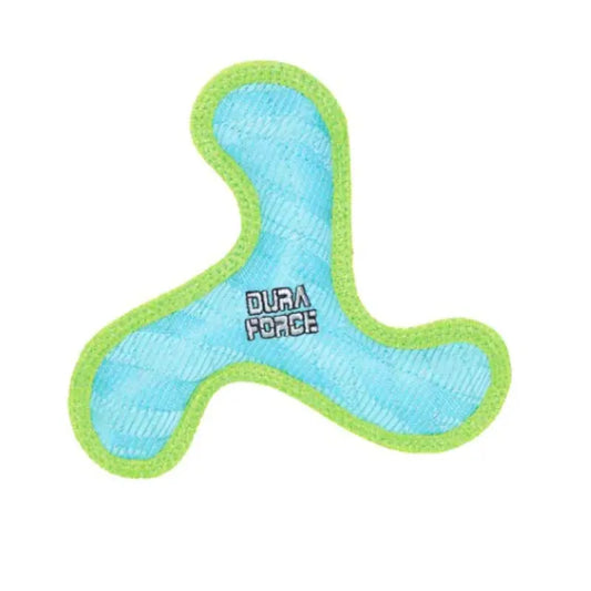 DuraForce Boomerang Tiger Dog Toy Blue/Green - DOGUE