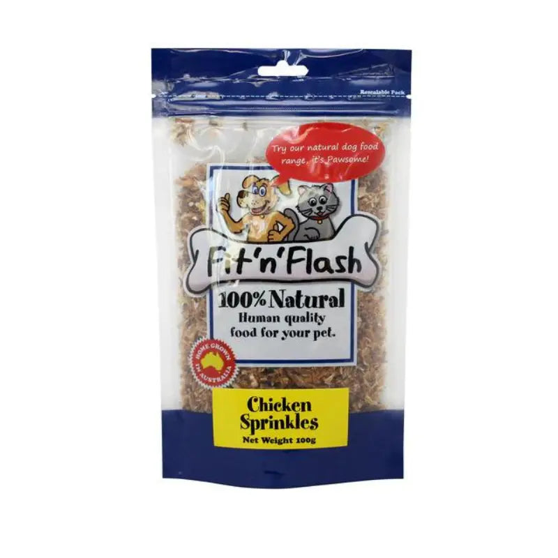 Fit 'n' Flash Meal Topper Chicken Sprinkles 100g - DOGUE