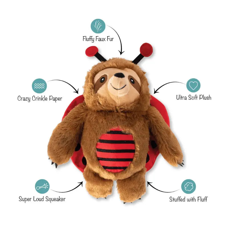 Fringe Studio Little Ladybug Sloth Dog Toy | Buy Online at DOGUE Australia