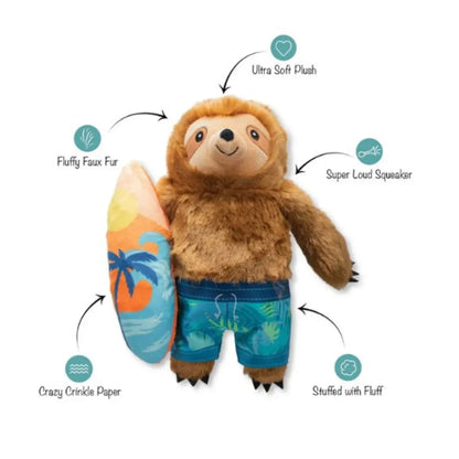 Fringe Studio Makin' Waves Sloth Dog Toy - DOGUE