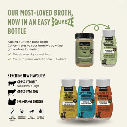 FurFresh Free-Range Chicken Bone Broth Meal Topper | Buy Online at DOGUE Australia