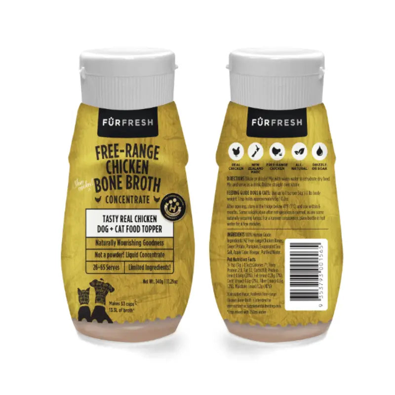 FurFresh Free-Range Chicken Bone Broth Meal Topper | Buy Online at DOGUE Australia