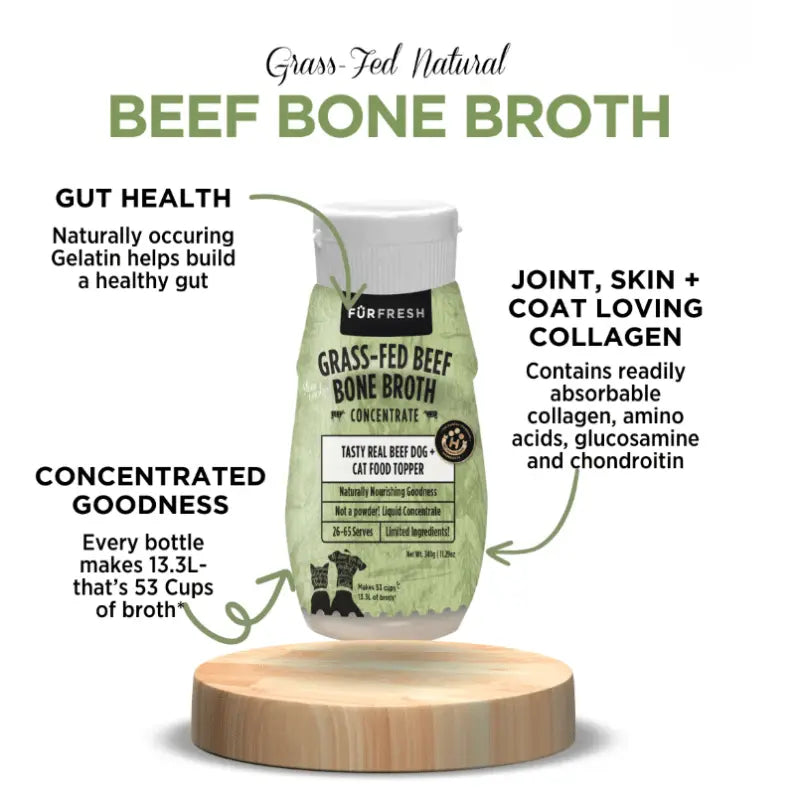 FurFresh Grass-Fed Beef Bone Broth Meal Topper | Buy Online at DOGUE Australia
