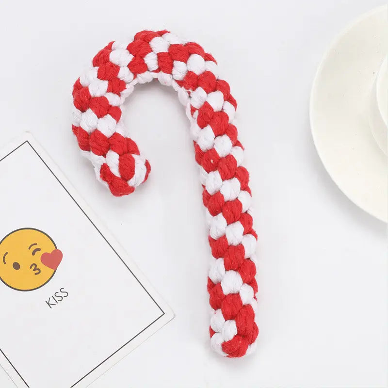 Holiday Rope Candy Cane Dog Toy | Buy Online at DOGUE Australia