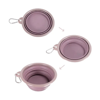 Ibiyaya Collapsible Travel Bowl Aubergine | Buy Online at DOGUE Australia