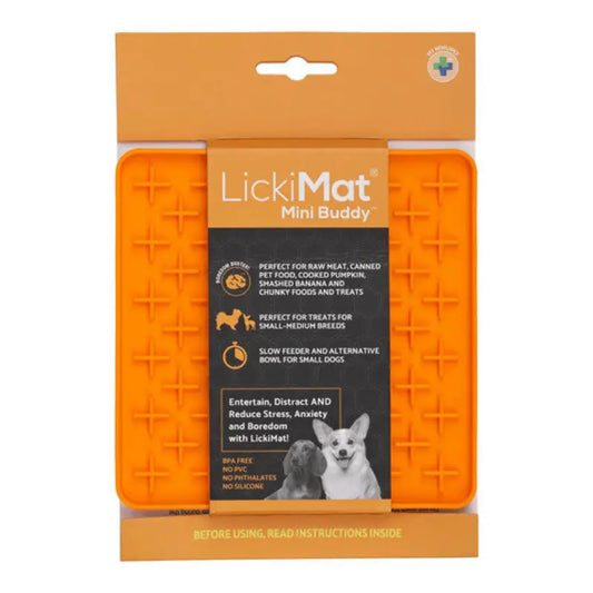 LickiMat Mini Buddy Dog Mat Orange | Buy Online at DOGUE Australia