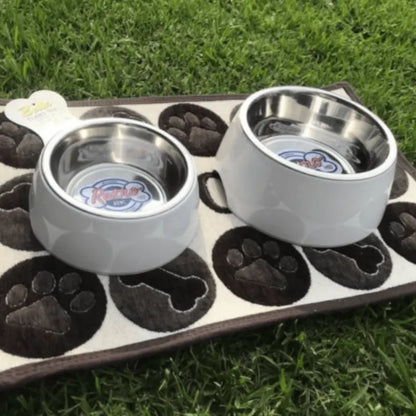 Loving Pets Retro Dog Bowl Ice White | Buy Online at DOGUE Australia