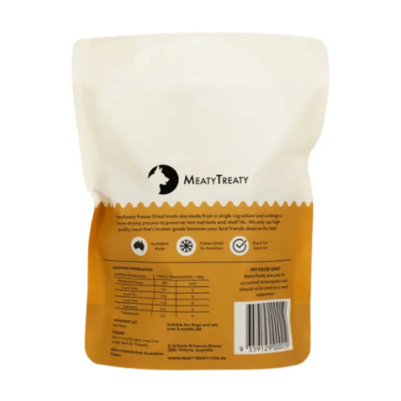 Meaty Treaty Freeze Dried Beef Hearts Dog Treat | Buy Online at DOGUE Australia