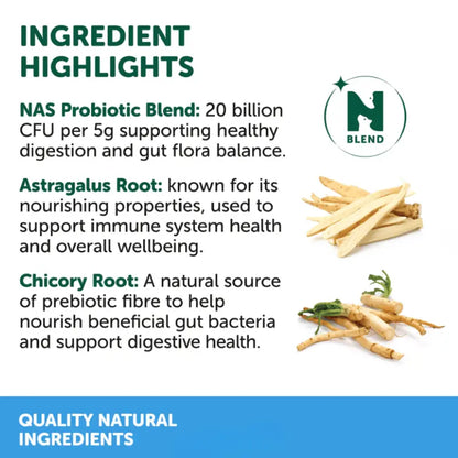 NAS Gut Balance Probiotic Meal Topper 150g | Buy Online at DOGUE Australia