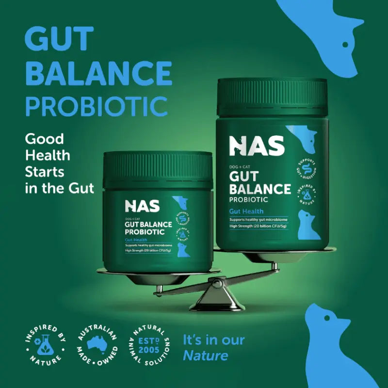 NAS Gut Balance Probiotic Meal Topper 150g | Buy Online at DOGUE Australia