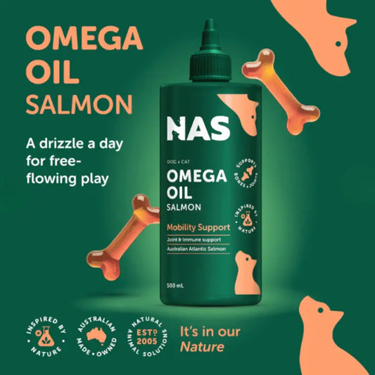 NAS Omega Oil Salmon 500ml | Buy Online at DOGUE Australia