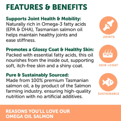 NAS Omega Oil Salmon 500ml | Buy Online at DOGUE Australia