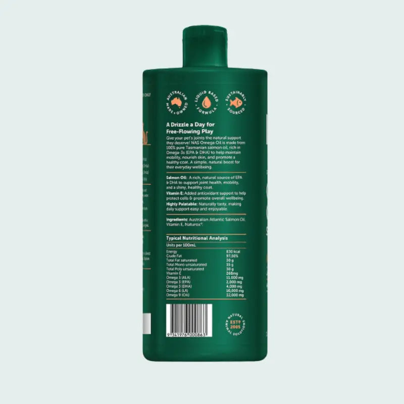NAS Omega Oil Salmon 500ml | Buy Online at DOGUE Australia